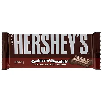 Шоколад Hershey's 40г Cookies 'N' Chocolate
