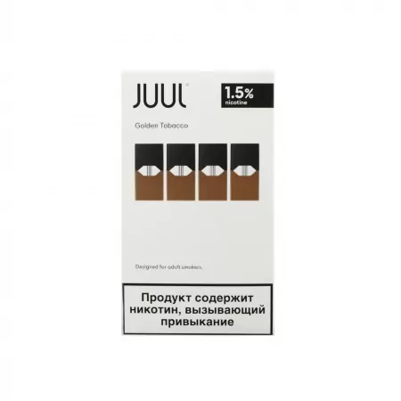 Картридж Juul Golden Tobacco 15мг, 0,7мл (4шт)